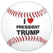 Balle De Softball I Love Président Trump Heart (Dos)