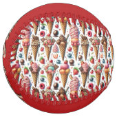 Balle De Softball Ice-Cream Parlor Party (personalize) (Devant gauche)