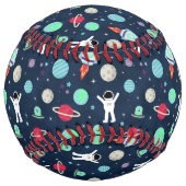 Balle De Softball illustration de motif spatial (Dos)