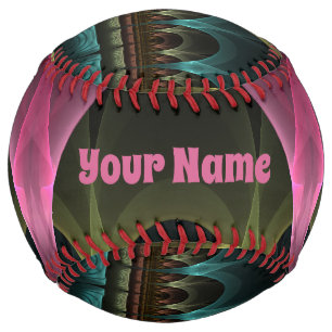 Balle De Softball Imaginaire spécial Abstrait coloré Fractal Nom pro