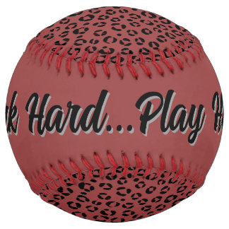 Balle De Softball Impression Animale Bourgogne (personnaliser)