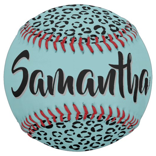 Balle De Softball Impression Animale Sarcelle (personnaliser) (Dos)