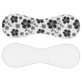 Balle De Softball Impression florale noire et blanche (Panneaux)