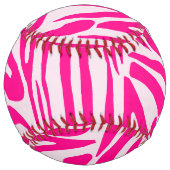 Balle De Softball Impression zèbre rose (Dos)