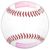 Balle De Softball Initiales de couple | Gradation rose subtile (Dos)