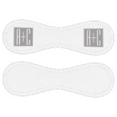 Balle De Softball Initiales de couple modifiables | Blanc et gris (Panneaux)