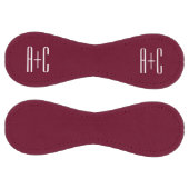 Balle De Softball Initiales de couples simples | Blanc et bordeaux (Panneaux)