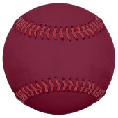 Balle De Softball Initiales de couples simples | Blanc et bordeaux (Devant)