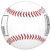 Balle De Softball Initiales minimales modernes et logo de nom (Devant)