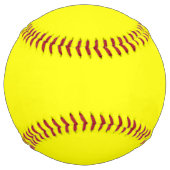 Balle De Softball Jaune clair (couleur solide) (Dos)