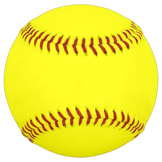 Balle De Softball Jaune clair (couleur solide) (Devant)