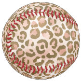 Balle De Softball Joli Empreinte de léopard Brown Peach (Devant gauche)