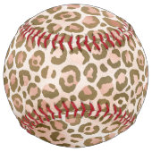 Balle De Softball Joli Empreinte de léopard Brown Peach (Dos)