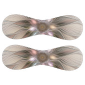 Balle De Softball Joyeuse Fleur Abstrait Beige Brown Floral Fractal (Panneaux)