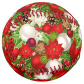 Balle De Softball Joyeux softball des fêtes (Devant gauche)