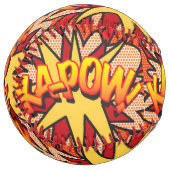 Balle De Softball KA-POW Fun Retro Comic Book Pop art (Devant gauche)
