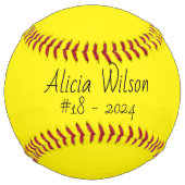 Balle De Softball Keepsaké Personnalisé Softball (Dos)