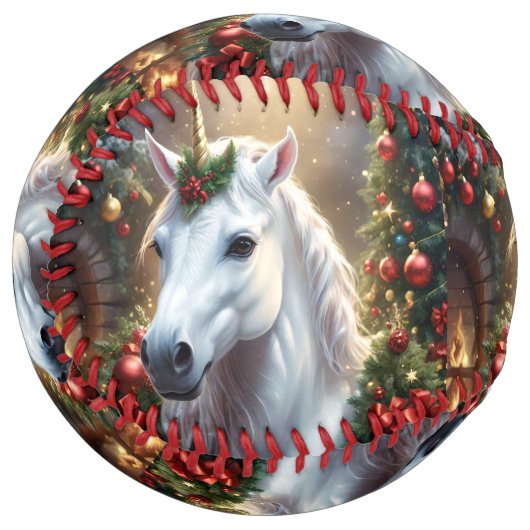 Balle De Softball « La Licorne de Noël » (Devant gauche)