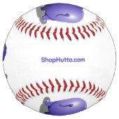 Balle De Softball La softball de l'Hippopotame Violet (Dos)
