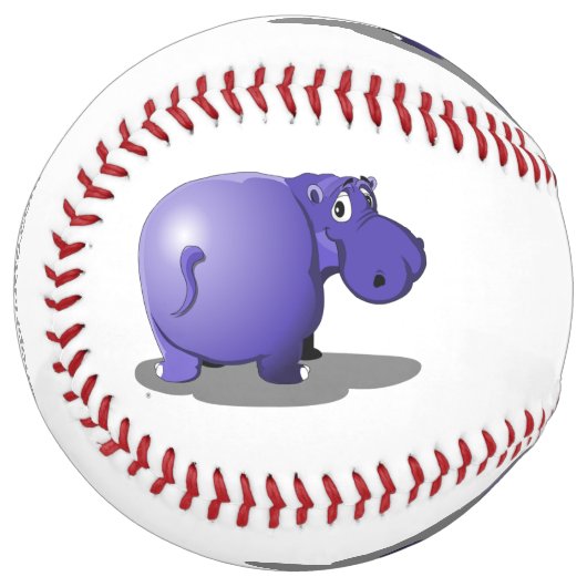Balle De Softball La Softball Hippopotame Violet (Devant gauche)