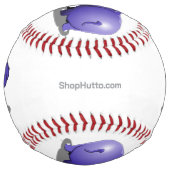 Balle De Softball La Softball Hippopotame Violet (Devant)