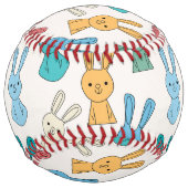 Balle De Softball Lapin de Pâques (Devant)