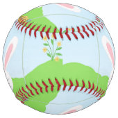Balle De Softball Lapin de Pâques (Devant)