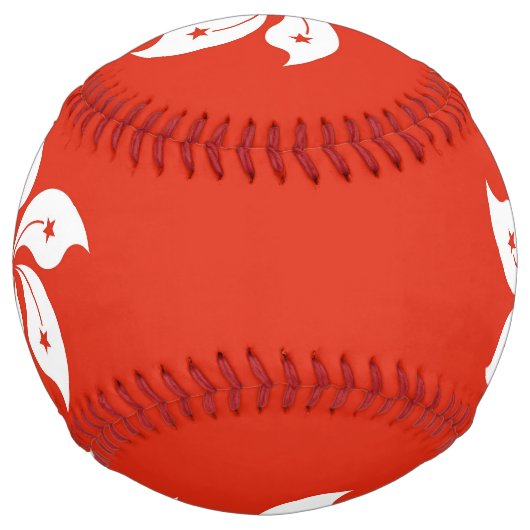 Balle De Softball Le base-ball patriotique avec le drapeau de Hong (Dos)