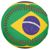 Balle De Softball Le base-ball patriotique avec le drapeau du Brésil (Devant gauche)