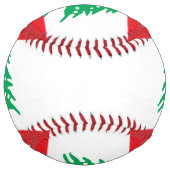 Balle De Softball Le base-ball patriotique avec le drapeau du Liban (Devant)
