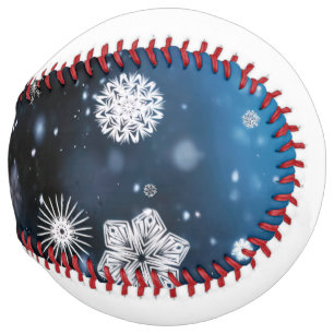 Balle De Softball Le Noël de SlipperyJoe, hiver magique paisible à