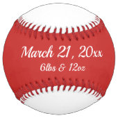 Balle De Softball Le premier bébé (Dos)