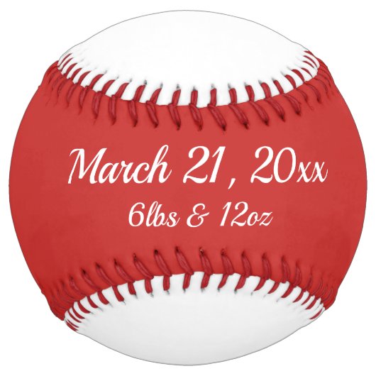 Balle De Softball Le premier bébé (Dos)