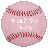 Balle De Softball Le premier bébé (Dos)