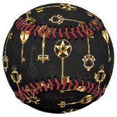 Balle De Softball Les Patters de Seamless avec Golden Keys (Dos)