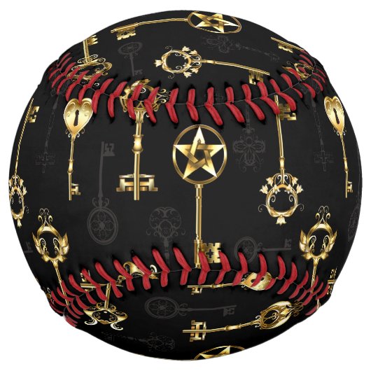 Balle De Softball Les Patters de Seamless avec Golden Keys (Devant)