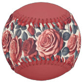 Balle De Softball Les roses sont rouges (personnaliser) (Devant)