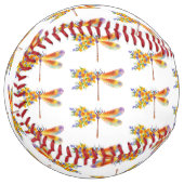 Balle De Softball libellule de fleurs jaunes (Devant gauche)