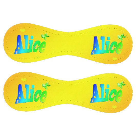Balle De Softball Logo Alice Name Sur Yellow, (Panneaux)