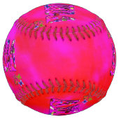 Balle De Softball Logo Du Nom D'Amanda Sur Cravate Rose, (Dos)