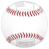 Balle De Softball Logo Moderne Grey Initiales & Nom (Dos)