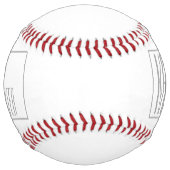 Balle De Softball Logo Moderne Grey Initiales & Nom (Devant)
