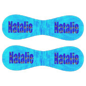 Balle De Softball Logo Natalie Name Sur Blue, (Panneaux)