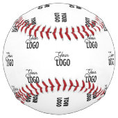 Balle De Softball Logo simple à répéter | Blanc (Dos)