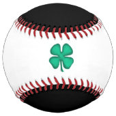 Balle De Softball Lucky 4 Leaf Irish Clover noir blanc softball (Devant)