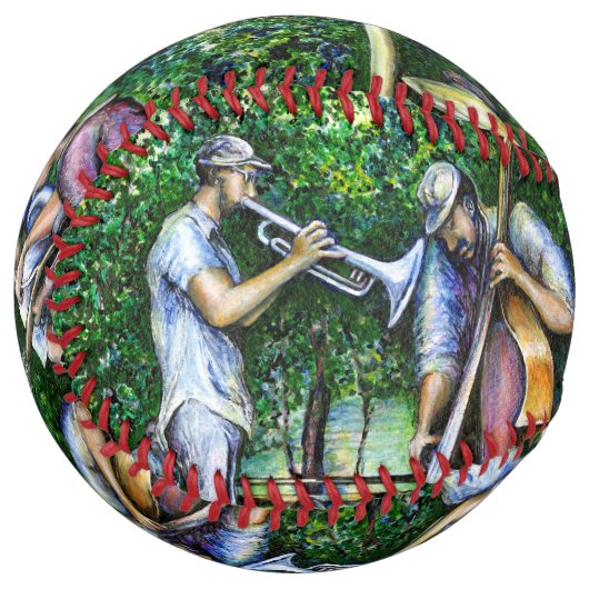 Balle De Softball Maman ne m'a jamais averti des joueurs tuba (Devant gauche)