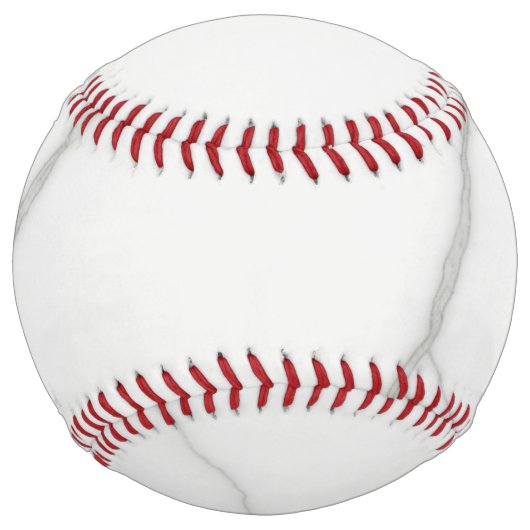 Balle De Softball Marbre Blanc (Devant)