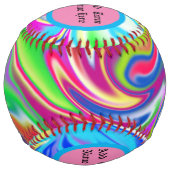 Balle De Softball Marbre de gomme à bulle, (Devant)