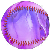 Balle De Softball Marbre violet exotique (Devant gauche)