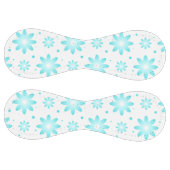 Balle De Softball Marguerite délicate blanche et turquoise, point mo (Panneaux)